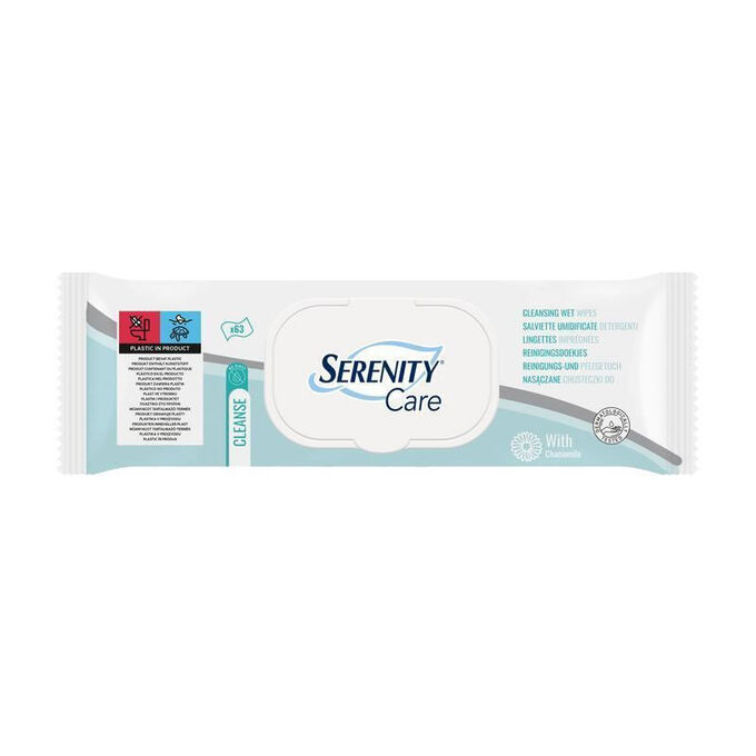 TOALLITA HUMEDA ADULTOS SERENITY CARE (paquete de 63 udes).